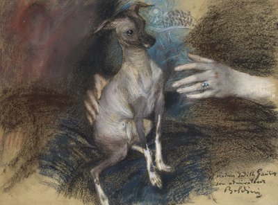 Elegantní se psem od Giovanni Boldini