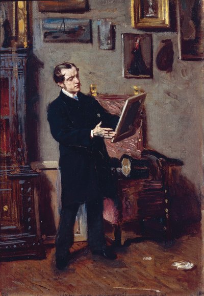 Itálie, Florencie, Mladý Muž Sledoval Malování od Giovanni Boldini