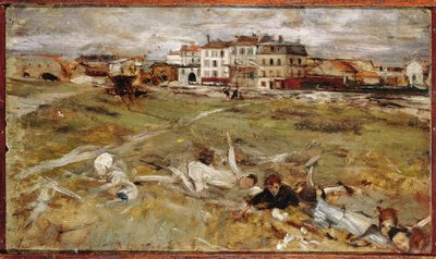 Itálie, Pařížské předměstí (olej na plátně) od Giovanni Boldini