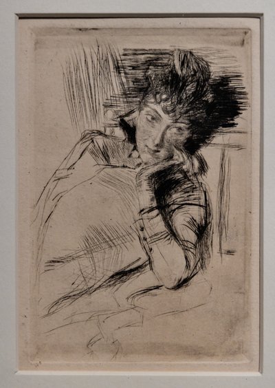 Zamyšlená žena od Giovanni Boldini