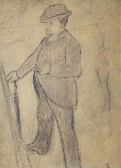 Portrét Boldiniho, od Edgara Degase (1834-1917), kresba od Giovanni Boldini