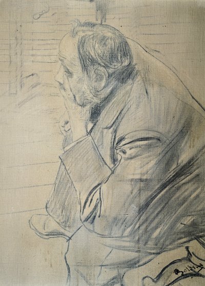 Portrét Edgara Degase od Giovanniho Boldiniho (1842-1931) Uhel na plátně, 605x46 cm, cca 1885 od Giovanni Boldini