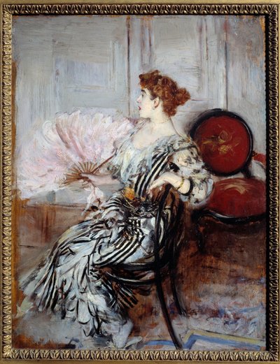 Portrét madame Torri, tanečnice v opeře. Obraz Giovanni Boldini od Giovanni Boldini