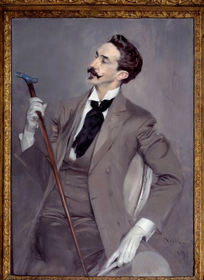 Portrét hraběte Roberta de Montesquiou (1855-1921), francouzského spisovatele Dandy. Obraz Giovanni Boldini (1842-1931) od Giovanni Boldini