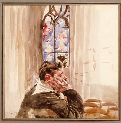 Portrét muže v kostele, 1900 od Giovanni Boldini
