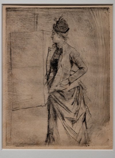Portrét stálé mladé ženy v profilu (návštěva) od Giovanni Boldini