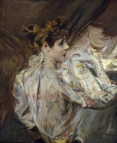 Portrét mladé ženy v profilu Eleonora Duse, c. 1895. od Giovanni Boldini