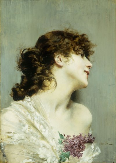 Profil mladé ženy, od Giovanni Boldini