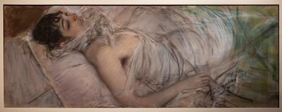 Hraběnka Rasty ležící od Giovanni Boldini