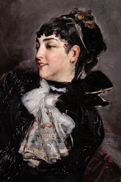 Hraběnka Rasty na pohovce, detail od Giovanni Boldini