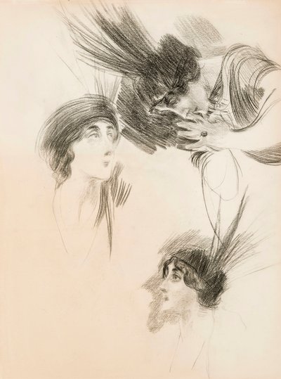 Tři studie k Portrétu Dory di Rudinì Labouchère. od Giovanni Boldini