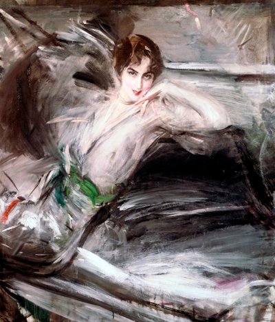 Žena seděla na židli, c1860 od Giovanni Boldini