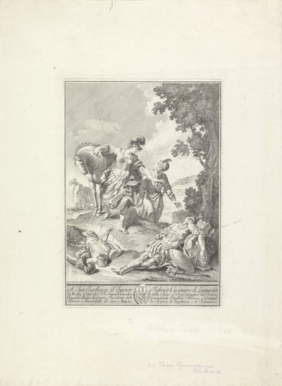 Scéna z Tassova Osvobozeného Jeruzaléma od Giovanni Cattini (attributed to)