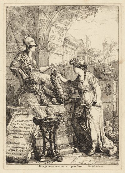 Egi Monumentum (umění vpisující Minervin štít) od Giovanni David