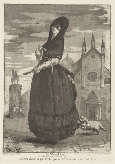 Le Zendale (Žena v kápi aneb žena vracející se z kostela) od Giovanni David