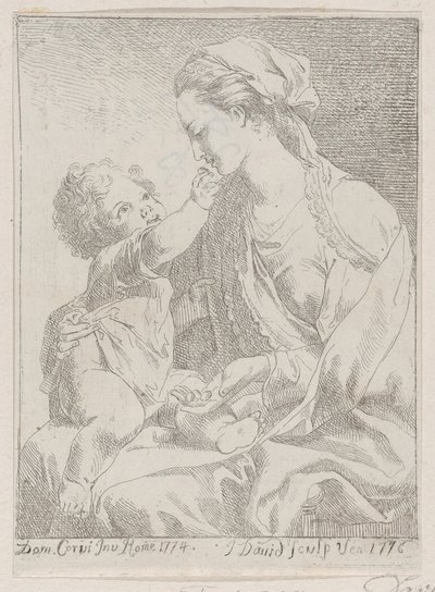 Panna a dítě, 1776. od Giovanni David