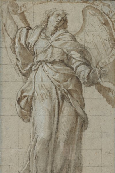 Stojící anděl drží svitek, ca. 1614. od Giovanni Domenico Caresana