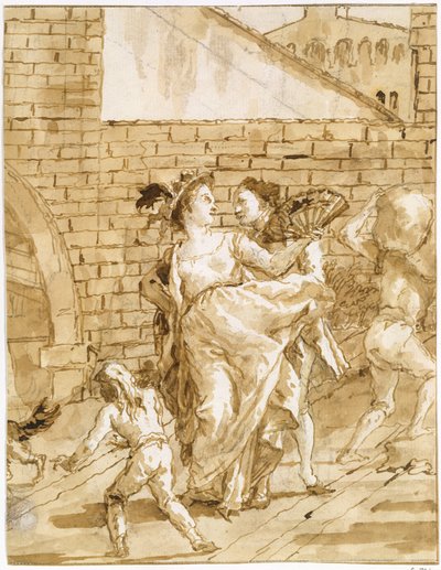 Eine Flirterei od Giovanni Domenico Tiepolo