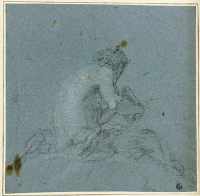 Satyr hrající na dýmky od Giovanni Domenico Tiepolo