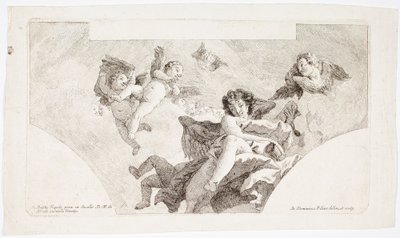 Andělé nesoucí odpustky karmelitů od Giovanni Domenico Tiepolo