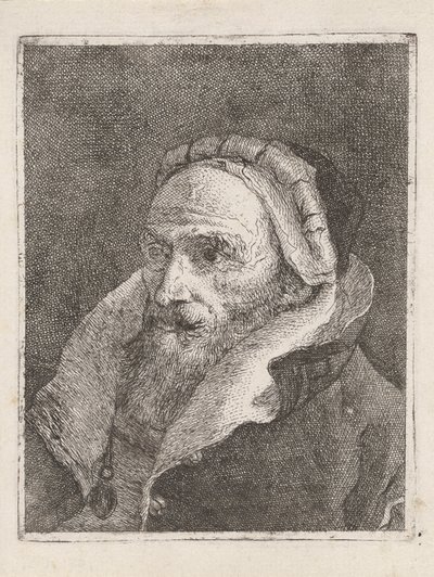 Vousatý stařec s čepicí, z Raccolta di Teste (Sbírka hlav) od Giovanni Domenico Tiepolo