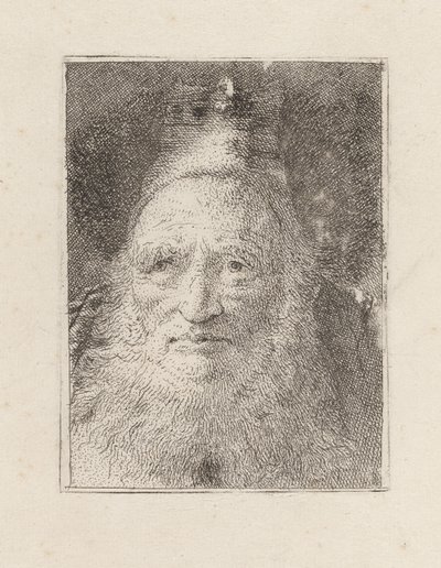 Vousatý stařec s kloboukem, z Raccolta di Teste (Sbírka hlav) od Giovanni Domenico Tiepolo