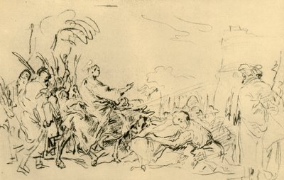 Kristův vstup do Jeruzaléma, c1759, 1928 od Giovanni Domenico Tiepolo