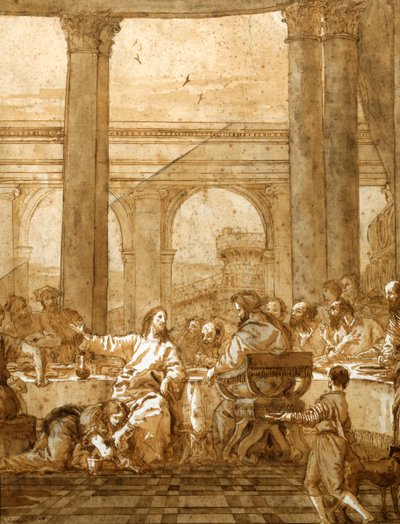 Svátek v domě Šimona, 18. až 19. století od Giovanni Domenico Tiepolo
