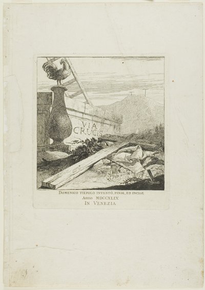 Frontispis ke křížové cestě od Giovanni Domenico Tiepolo
