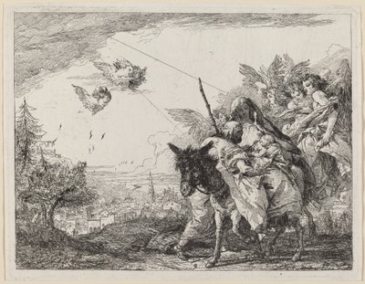 Joseph, stojící, zbožňuje dítě od Giovanni Domenico Tiepolo