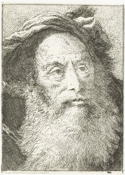 muž s plnovousem Sbírka hlav (název série) Raccolta di Teste (název série) od Giovanni Domenico Tiepolo