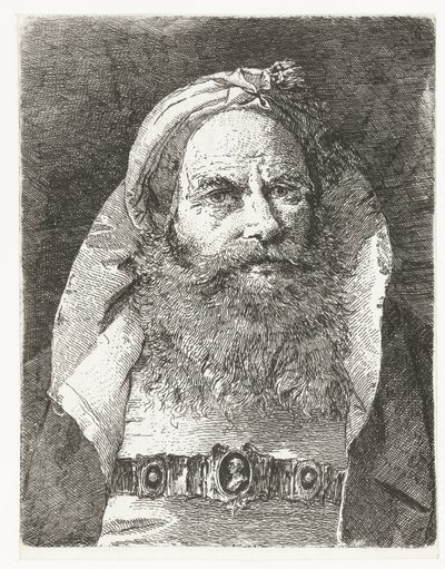 Muž s malým turbanem Sbírka hlav (název série) Raccolta di Teste (název série) od Giovanni Domenico Tiepolo
