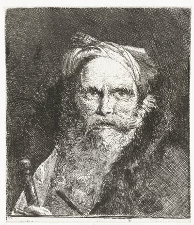 Muž s mečem Sbírka hlav (název série) Raccolta di Teste (název série) od Giovanni Domenico Tiepolo