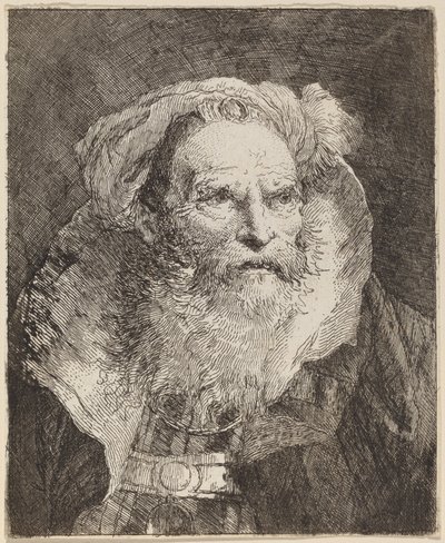 Starý muž meditující od Giovanni Domenico Tiepolo