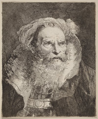Starý muž meditující od Giovanni Domenico Tiepolo