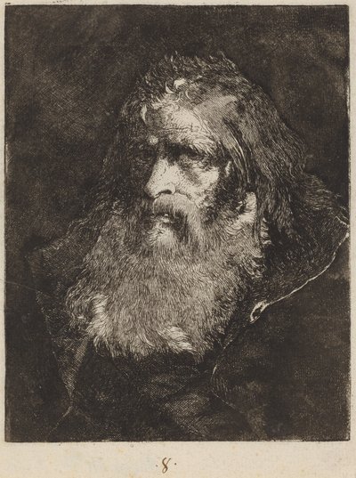 Starý muž s holou hlavou od Giovanni Domenico Tiepolo