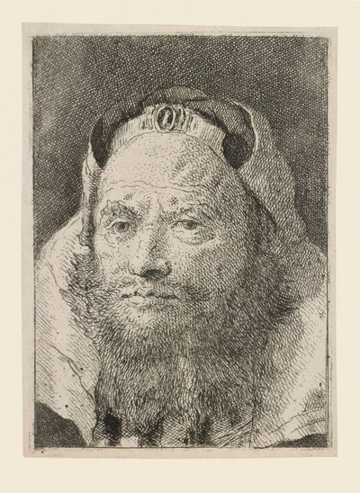 Starý muž s plnovousem, z Raccolta di Teste (Sbírka hlav) od Giovanni Domenico Tiepolo