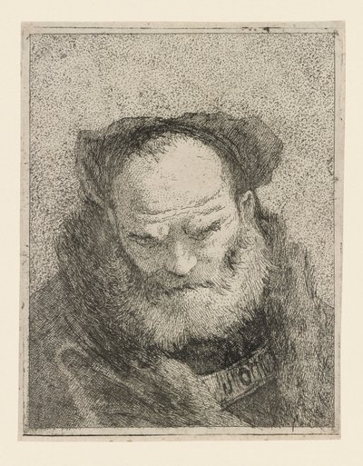 Starý muž s plnovousem, z Raccolta di Teste (Sbírka hlav) od Giovanni Domenico Tiepolo
