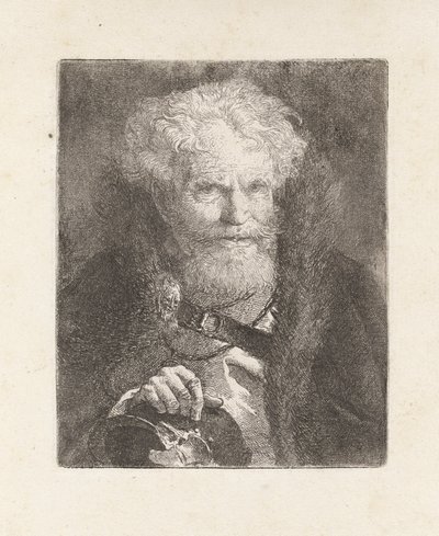 Starý muž s helmou, z Raccolta di Teste (Sbírka hlav) od Giovanni Domenico Tiepolo