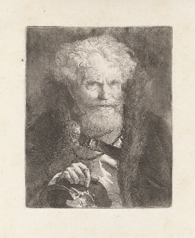 Starý muž s přilbou, z Raccolta di Teste (Sbírka hlav) od Giovanni Domenico Tiepolo