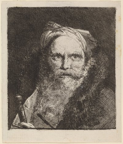 Starý muž s mečem od Giovanni Domenico Tiepolo