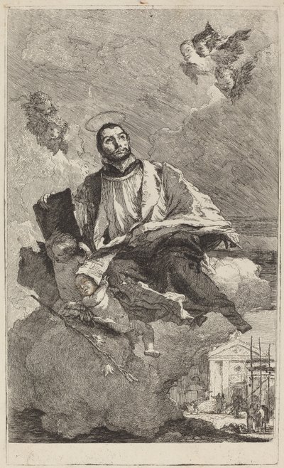 Svatý Gaetano z Thiene od Giovanni Domenico Tiepolo