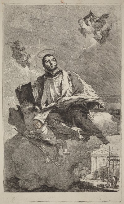 Svatý Kajetán z Thiene od Giovanni Domenico Tiepolo