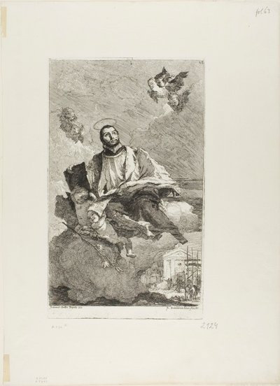 Svatý Gaetano z Thiene od Giovanni Domenico Tiepolo
