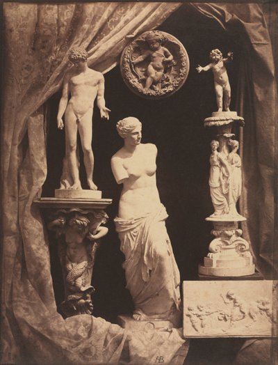 Zátiší se sochami a závěsy od Giovanni Domenico Tiepolo
