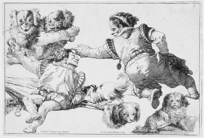 Studie trpaslíků a psů, ca. 1753. od Giovanni Domenico Tiepolo