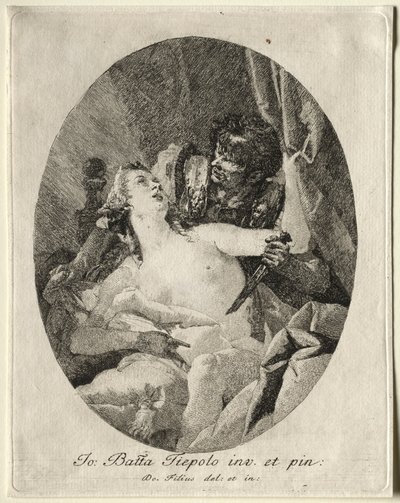 Tarquin a Lukrécie od Giovanni Domenico Tiepolo