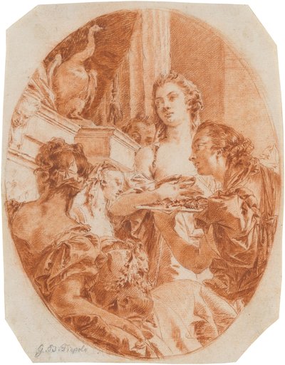 Tarquinius a Lukrécie od Giovanni Domenico Tiepolo