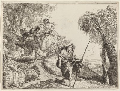 Let s Josefem v popředí od Giovanni Domenico Tiepolo