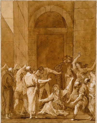 Vzkříšení Tabithy od Giovanni Domenico Tiepolo